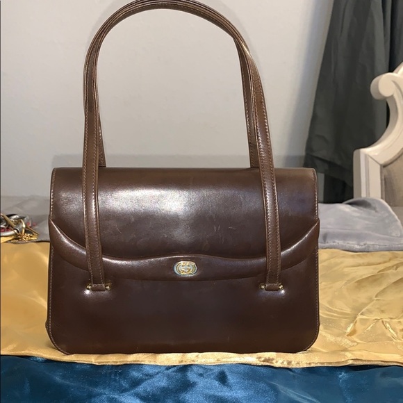 EUC Vintage Gucci Elegant Brown Leather Small Handbag EUC clean - Picture 10 of 10
